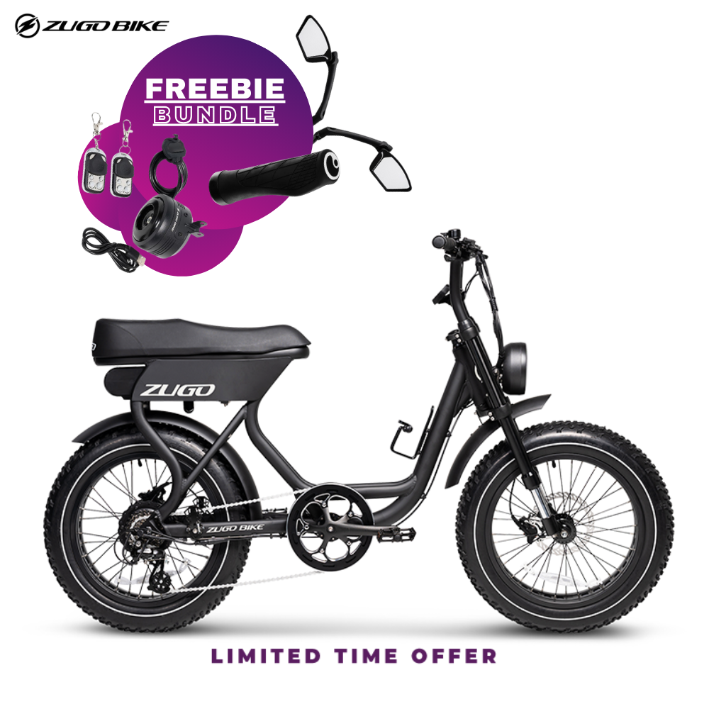 ZUGO Freebie Bundle | Save $585 on ZUGO Step-Thru Electric Bike – ZuGo Bike