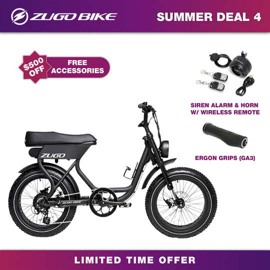Summer Deal 4 Matte Black / Long Range 20Ah (1 kWh) 50-80 Miles
